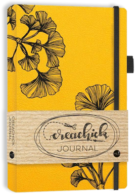 CreaChick Journal Okergeel Productfoto
