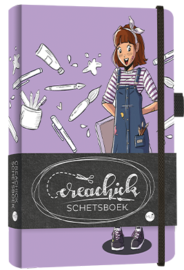 CreaChick Schetsboek Lila Productfoto
